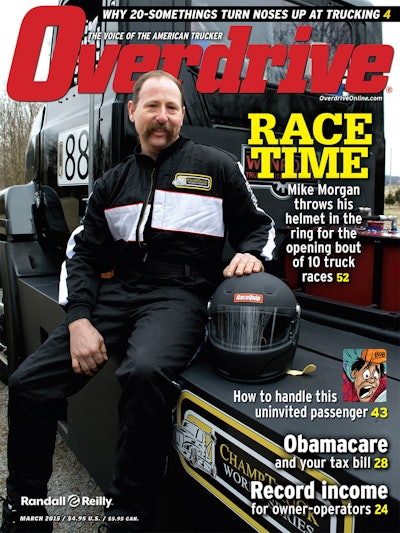 While new sponsors in addition to Winrock Truck Parts & Equipment have not materialized for ChampTruck racer Mike Morgan since we featured the Mack of Nashville tech on the March cover, Morgan says individual independent truckers continue to step up. “Some decent contributions here and there from independents,” he says, are encouraging, adding that he truly appreciates the support. He also adds that he believes truckers see what he’s doing as of a piece with the do-it-yourself ethos of the independent: “The independents are really starting to appreciate what we’re doing with this trying to make it happen.” Watch for him walking the show floor at Mid-America in Louisville if you’re there this week. “We’re coming in on Friday,” he says.