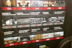 A 100-year history in brief of General Tire at the Continental Tire booth at MATS this week. The Continental company purchased the all-American General in the mid-1980s. Today, with the launch of General HS, HD and HT tires for all semi-truck positions, Continental is re-emphasizing high durability at the lowest cost-per-mile with an intent to serve the owner-operator-to-100-truck small fleet market.