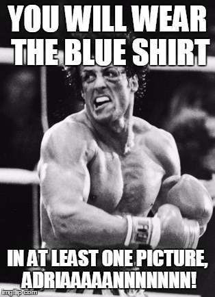Rock Balboa blue shirt