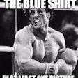 Rock Balboa blue shirt
