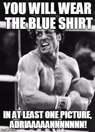 Rock Balboa blue shirt