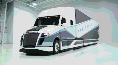 Freightliner’s 2015-unveiled SuperTruck, which was built with funding in the first SuperTruck program.