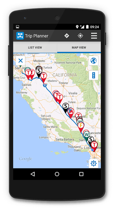 Trucker Path trip planner
