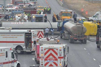 overturned tanker