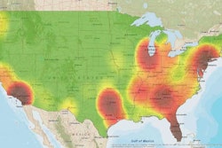 FreightWatch’s cargo theft hotspot map.