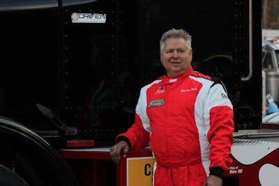 Ricky Proffitt with his Peterbilt 379 racer