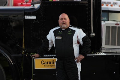 Allen Boles with his Peterbilt 359 racer