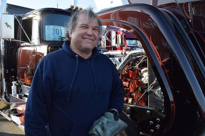 Truck Show veteran Jerry Kissinger entered this 1979 Mack Superliner in the PKY competition at the Mid-America Trucking Show. He’s dedicated the truck to his late brother Jack Kissinger, who died a year after battling cancer. The two started rebuilding the Mack six years ago. The Mack MP8 engine, with only 54,000 miles, and components are CARB-compliant. “California, look out, here I come!” Kissinger said. His other well-known Superliner, a 1991, is also at the show.