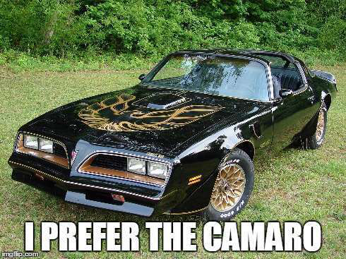 Firebird Camaro meme