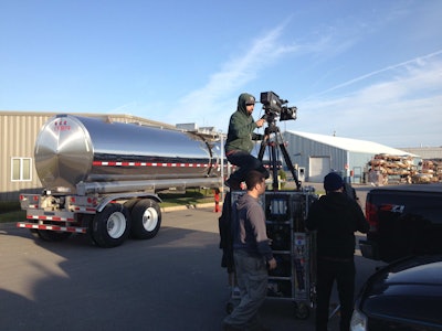 The “How It’s Made” crew filming at a Brenner manufacturing facility.