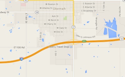 Elsewhere in Oklahoma, OklaDOT reported, at State Highway 27 in Okemah, I-40 would be reduced to one lane in both direction through the Fall.