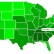 Q2 2014 flatbed rates heat map