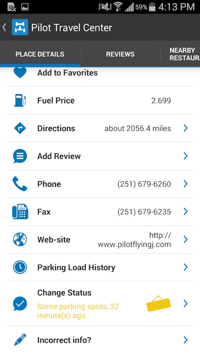 You can download Android and iOS versions of Trucker Path via this link.