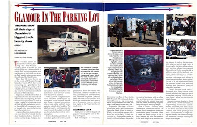 Murals and airbrush painting, as seen here in Overdrive’s May 1994 issue covering that year’s Louisville Pride & Polish event, were popular in the early days of show trucks.