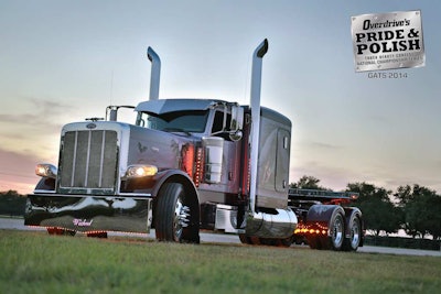 Ray Rodriguez’ 2015 Peterbilt 389 and matching flatbed