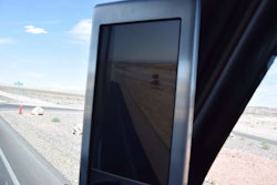 The rearview camera/monitor system in the Freightliner Inspiration.