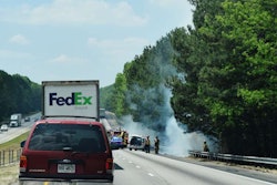 Brush fires on GA i-85
