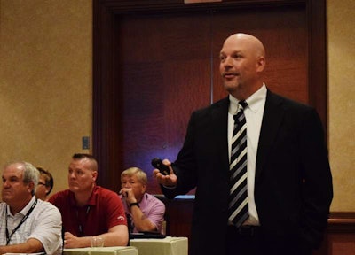 Heller speaking earlier this year at TCA’s annual Safety & Security meeting.