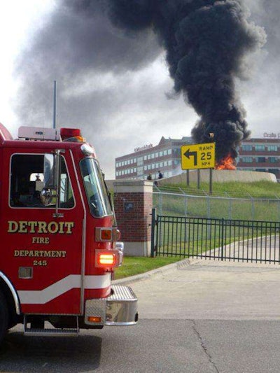 I-75 tanker fire in Detroit