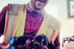 Click through the image for the Oconee Enterprise’ full report on road worker Michael Crowe (pictured) and these particularly cute little obstructions.