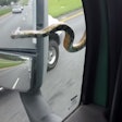 In “Snake on a windshield Part 2” on youtube.com, the snake makes an appearance beside the driver’s window.