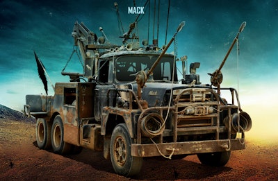 The movie’s website says this of the Mack: “Like the rest of the fleet Mack is a heavy-duty recovery vehicle not immune to the call to arms and hell-bent on hurling harpoons and a hail of bullets.”