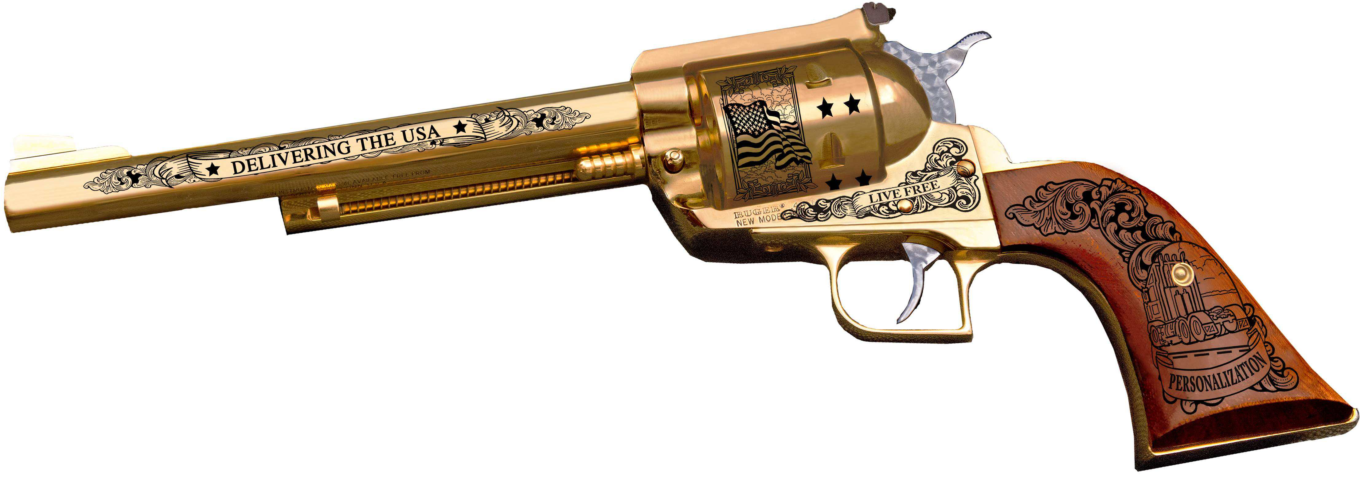 Trucker Gun Revolver Left side full