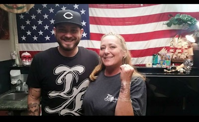 Wendy and Dakota Warren at Blue Byrd Tattoo in Miamisburg, Ohio