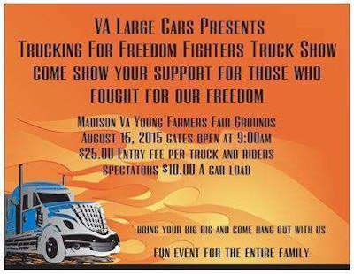 Va Large Car Freedom Fighters trucks show 2
