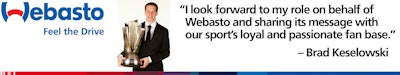 For the second year in a row, Webasto will sponsor a stage featuring live music and other entertainment prior to NASCAR races. To officially launch the new partnership, Keselowski will make his first appearance to greet fans on the Webasto stage located in the midway of the Michigan International Speedway prior to the Quicken Loans 400 this weekend, June 14. Keselowski will also continue to make appearances on the Webasto stage at select NASCAR races throughout 2015 and 2016 to greet fans at the race track before he gets behind the wheel.