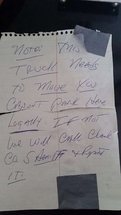 duct taped parking note edit