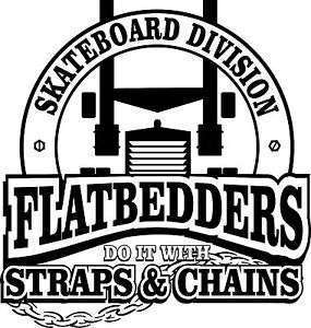 flatbedders skateboard graphic