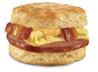 Bacon egg and cheese biscuit