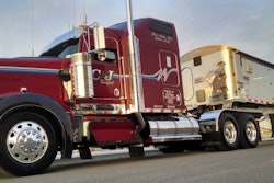 The vast majority of Page Trucking’s freight moves behind the tractors of leased owner-operators like this sharp KW.