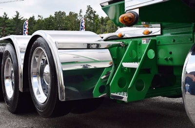 The color extends through the frame rails all the way to the back of the unit.