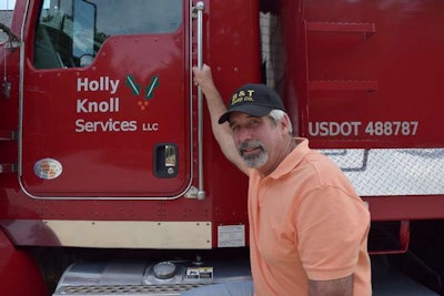 Owner-operator Dave Palmer and his 2012 Kenworth T800 dump truck