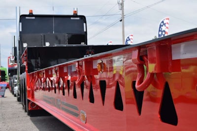 Among additions to the Trail King trailer were a full array of Truck Lite lights, new paint and a fresh resin treatment on the decking.