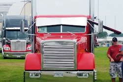 Troy Huddleston’s Freightliner, a past Pride & Polish national championship contender, at the event. Cast your vote daily for this year’s Truckers’ Choice championship ahead of GATS next month at this link.