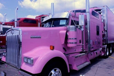 2016 Kenworth W900L driven by Audrey Cloutier of Montreal, Quebec, Canada