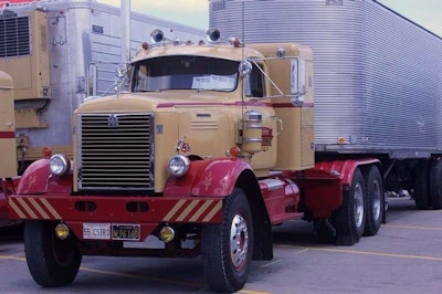 1955 International West Coaster with 1954 Freuhaufer trailer owned by Patrick O'Hare from Byron, Ill.