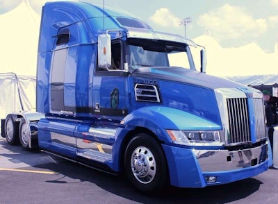 The Western Star 5700 XE used in the key presentation at the Walcott Truckers Jamboree.