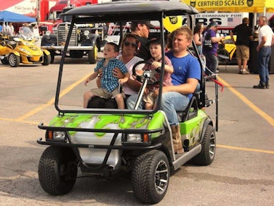 They start 'em driving young in Iowa.