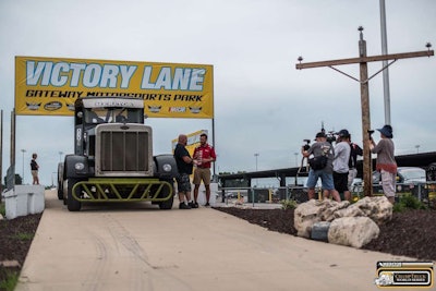 Jupiter Enterprises’ Allen Boles’ Peterbilt 359 racer took first in the points-earning race at this weekend’s ChampTruck races outside of St. Louis.