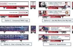 Trucking Moves America Forward has four options available for trailer decal wraps.