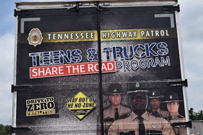 Trailer behind TN State Patrol truck