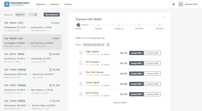 View from inside web dashboard