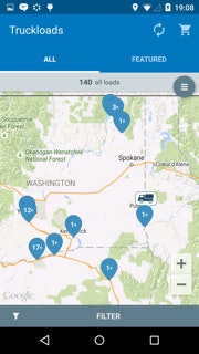 Nearby loads view on a smartphone