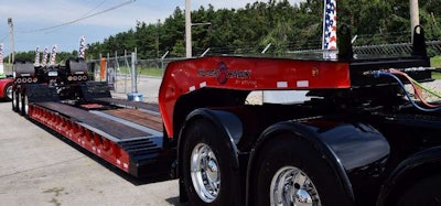 Here's a wide view from front to back of the trailer.