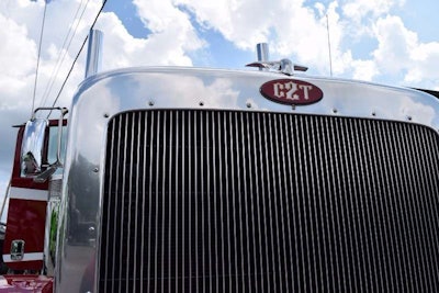 Chrome and stainless additions on the tractor Miller notes were by and large acquired via the BLT Chrome Shop in Polk, Ohio.