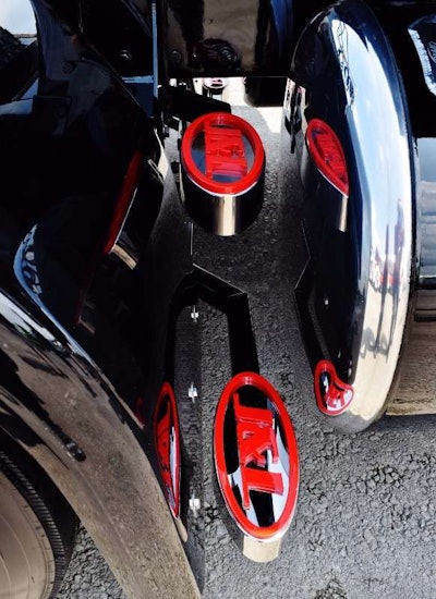 ...even up onto the tractor's rear deck.